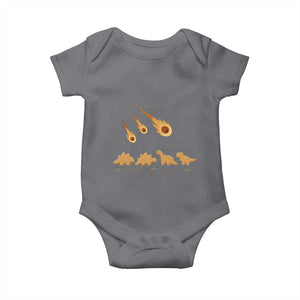 Funny Dino Chicken Nuggets Meteor Shower Baby Onesie Food Lover