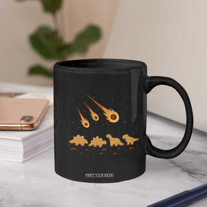 Funny Dino Chicken Nuggets Meteor Shower Coffee Mug Food Lover