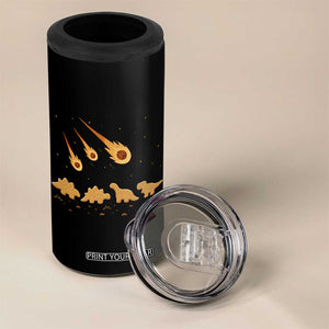 Funny Dino Chicken Nuggets Meteor Shower 4 in 1 Can Cooler Tumbler Food Lover
