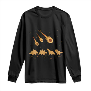 Funny Dino Chicken Nuggets Meteor Shower Long Sleeve Shirt Food Lover