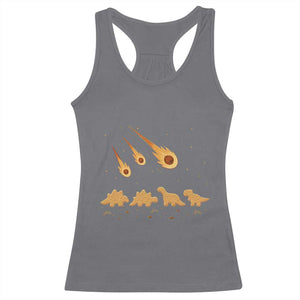 Funny Dino Chicken Nuggets Meteor Shower Racerback Tank Top Food Lover