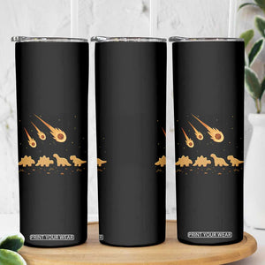 Funny Dino Chicken Nuggets Meteor Shower Skinny Tumbler Food Lover