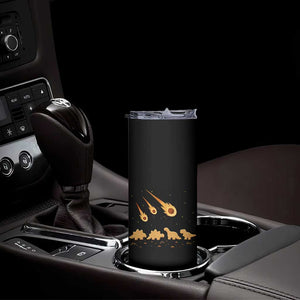 Funny Dino Chicken Nuggets Meteor Shower Skinny Tumbler Food Lover