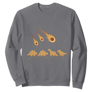 Funny Dino Chicken Nuggets Meteor Shower Sweatshirt Food Lover