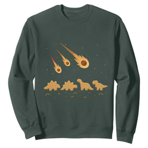 Funny Dino Chicken Nuggets Meteor Shower Sweatshirt Food Lover