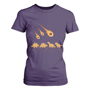 Funny Dino Chicken Nuggets Meteor Shower T Shirt For Women Food Lover