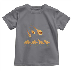 Funny Dino Chicken Nuggets Meteor Shower Toddler T Shirt Food Lover