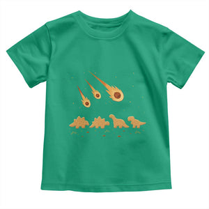 Funny Dino Chicken Nuggets Meteor Shower Toddler T Shirt Food Lover