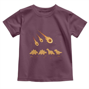 Funny Dino Chicken Nuggets Meteor Shower Toddler T Shirt Food Lover