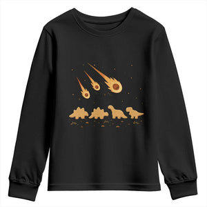 Funny Dino Chicken Nuggets Meteor Shower Youth Sweatshirt Food Lover