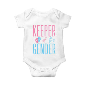 Funny Gender Reveal Party Baby Onesie Keeper Of The Gender