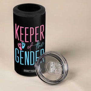 Funny Gender Reveal Party 4 in 1 Can Cooler Tumbler Keeper Of The Gender
