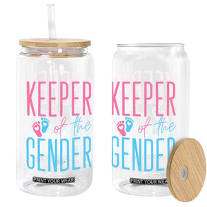 Funny Gender Reveal Party Glass Can Keeper Of The Gender