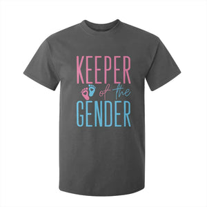 Funny Gender Reveal Party T Shirt For Kid Keeper Of The Gender TS12 Dark Heather Print Your Wear