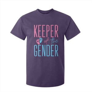 Funny Gender Reveal Party T Shirt For Kid Keeper Of The Gender TS12 Purple Print Your Wear