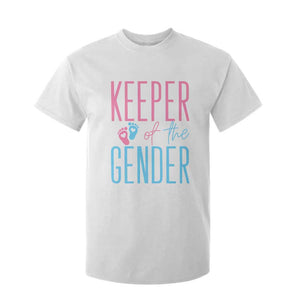 Funny Gender Reveal Party T Shirt For Kid Keeper Of The Gender TS12 White Print Your Wear