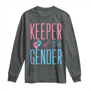 Funny Gender Reveal Party Long Sleeve Shirt Keeper Of The Gender