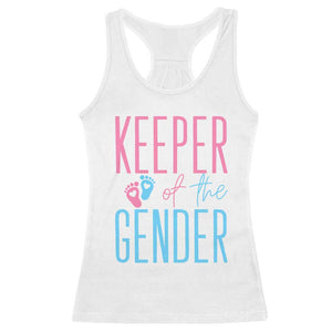 Funny Gender Reveal Party Racerback Tank Top Keeper Of The Gender