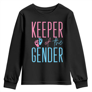 Funny Gender Reveal Party Youth Sweatshirt Keeper Of The Gender