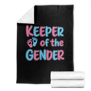 Funny Pregnancy Announcement Throw Blanket Keeper Of The Gender