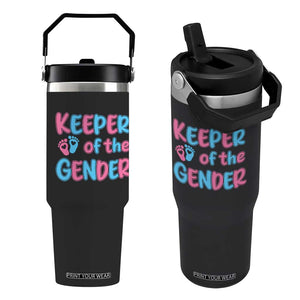 Funny Pregnancy Announcement Flip Straw Tumbler Keeper Of The Gender