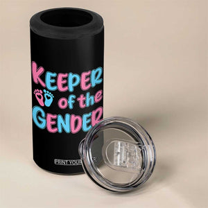Funny Pregnancy Announcement 4 in 1 Can Cooler Tumbler Keeper Of The Gender