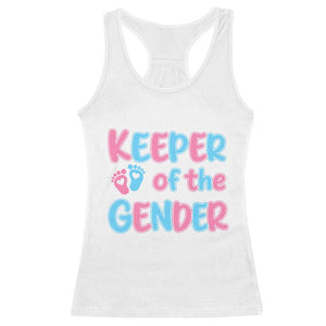 Funny Pregnancy Announcement Racerback Tank Top Keeper Of The Gender