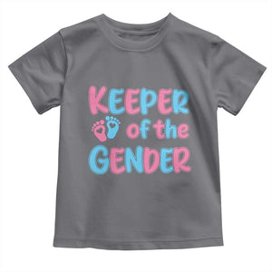 Funny Pregnancy Announcement Toddler T Shirt Keeper Of The Gender