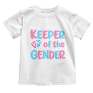 Funny Pregnancy Announcement Toddler T Shirt Keeper Of The Gender