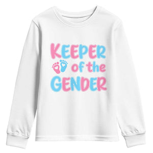 Funny Pregnancy Announcement Youth Sweatshirt Keeper Of The Gender
