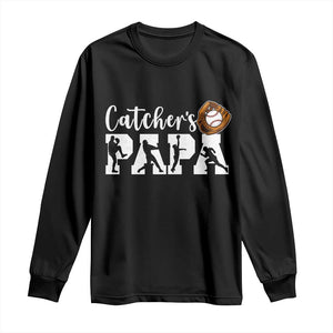 Catchers Papa Long Sleeve Shirt Funny Gift For Catcher Player TS12 Black Print Your Wear