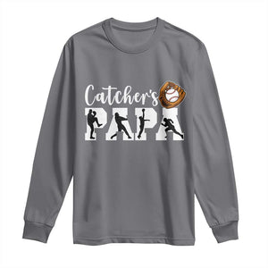 Catchers Papa Long Sleeve Shirt Funny Gift For Catcher Player TS12 Charcoal Print Your Wear