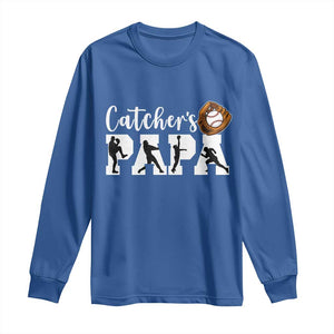 Catchers Papa Long Sleeve Shirt Funny Gift For Catcher Player TS12 Royal Blue Print Your Wear