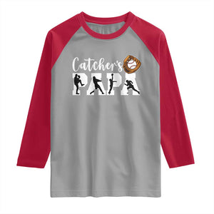 Catchers Papa Raglan Shirt Funny Gift For Catcher Player TS12 Sport Gray Red Print Your Wear