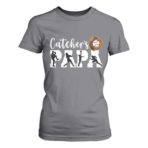 Catchers Papa T Shirt For Women Funny Gift For Catcher Player TS12 Charcoal Print Your Wear