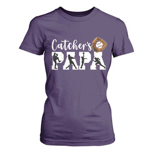 Catchers Papa T Shirt For Women Funny Gift For Catcher Player TS12 Purple Print Your Wear