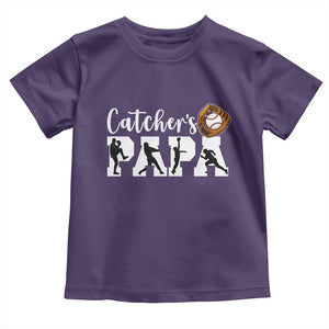 Catchers Papa Toddler T Shirt Funny Gift For Catcher Player TS12 Purple Print Your Wear