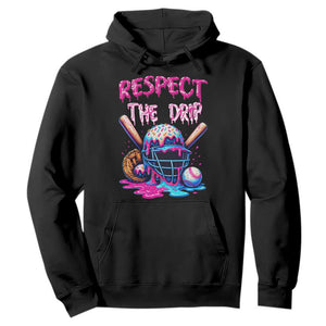 Funny Respect The Drip Baseball Mask Hoodie Sports Lover TS12 Black Print Your Wear