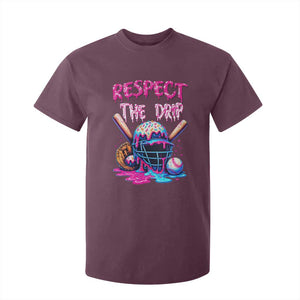Funny Respect The Drip Baseball Mask T Shirt For Kid Sports Lover TS12 Maroon Print Your Wear