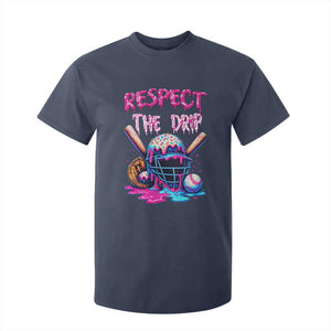 Funny Respect The Drip Baseball Mask T Shirt For Kid Sports Lover TS12 Navy Print Your Wear