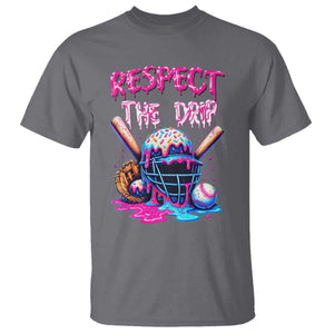Funny Respect The Drip Baseball Mask T Shirt Sports Lover TS12 Charcoal Print Your Wear