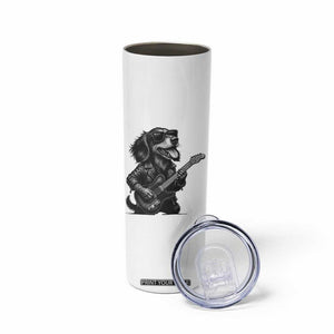 Rock And Roll Dachshund Skinny Tumbler Dog Playing Guitar Music Lover TS12 Print Your Wear