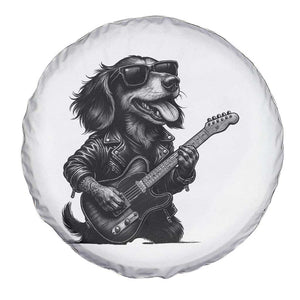 Rock And Roll Dachshund Spare Tire Cover Dog Playing Guitar Music Lover TS12 Print Your Wear