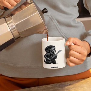 Rock And Roll Dachshund Coffee Mug Dog Playing Guitar Music Lover TS12 Print Your Wear