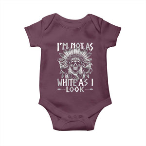 Vintage Native Warrior Skull Baby Onesie Im Not As White As I Look