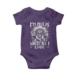 Vintage Native Warrior Skull Baby Onesie Im Not As White As I Look