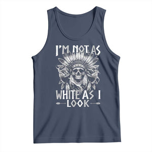 Vintage Native Warrior Skull Tank Top Im Not As White As I Look