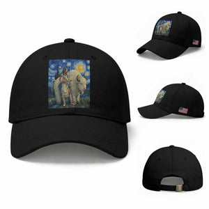 White Buffalo Woman Baseball Cap North American Native Legends Starry Night Inspired Art TS12 Baseball Cap Universal Fit Black Print Your Wear