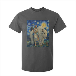 White Buffalo Woman T Shirt For Kid North American Native Legends Starry Night Inspired Art TS12 Dark Heather Print Your Wear