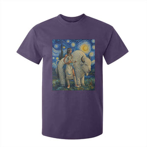 White Buffalo Woman T Shirt For Kid North American Native Legends Starry Night Inspired Art TS12 Purple Print Your Wear